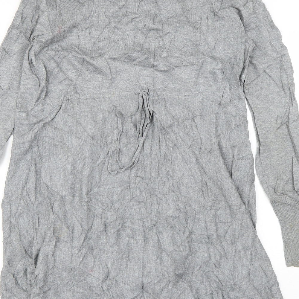Wallis Womens Grey V-Neck Viscose Cardigan Jumper Size M