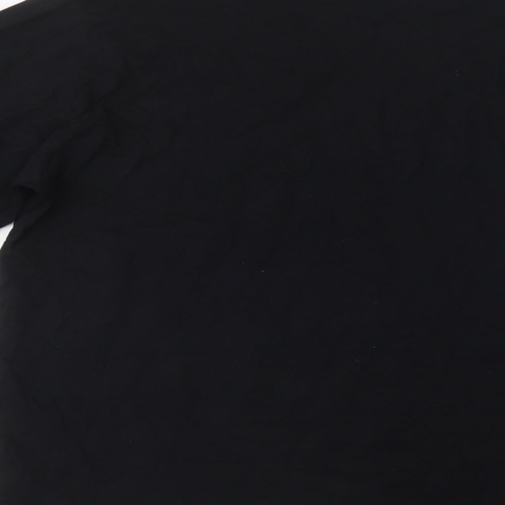 Primark Mens Black Cotton T-Shirt Size M Crew Neck