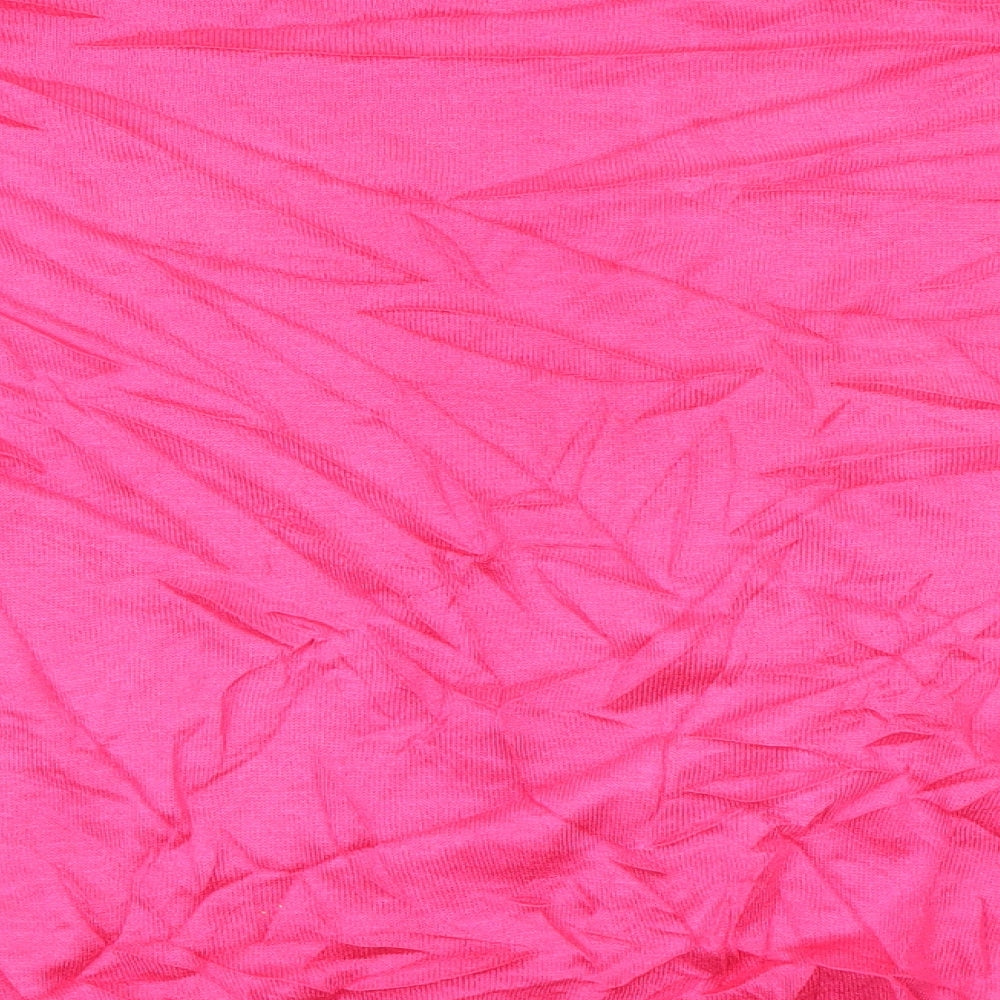 Marks and Spencer Womens Pink Boat Neck Acrylic Pullover Jumper Size L