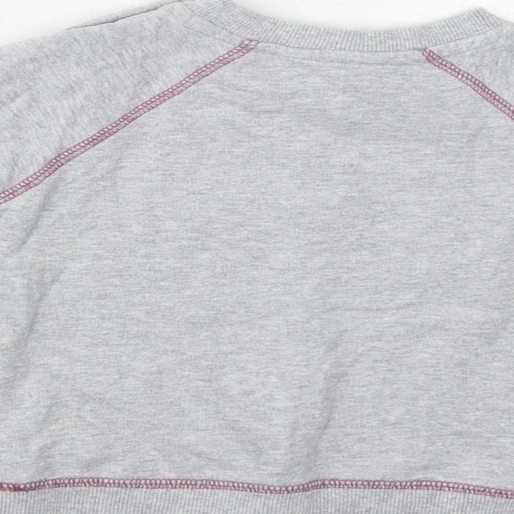 M & Co Baby Grey Cotton Pullover Blouse Size 12-18 Months Crew Neck - Dinosaurs