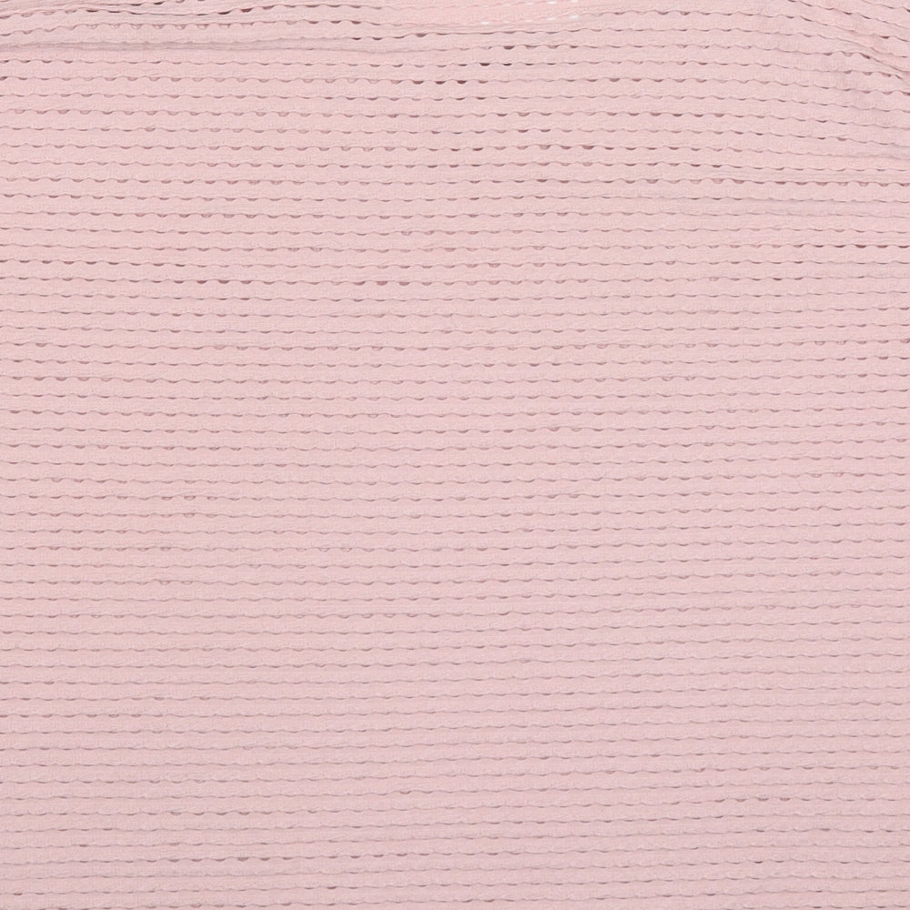 French Connection Womens Pink Round Neck Polyester Pullover Jumper Size S