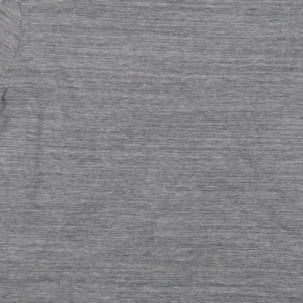 M&S Womens Grey Polyacrylate Fibre Basic Blouse Size 16 Crew Neck