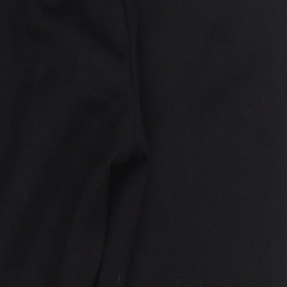 PRETTYLITTLETHING Womens Black Polyester Trousers Size 10 L26 in Regular Drawstring