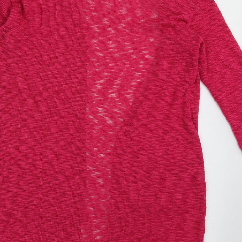 George Girls Pink V-Neck Polyester Cardigan Jumper Size 6-7 Years