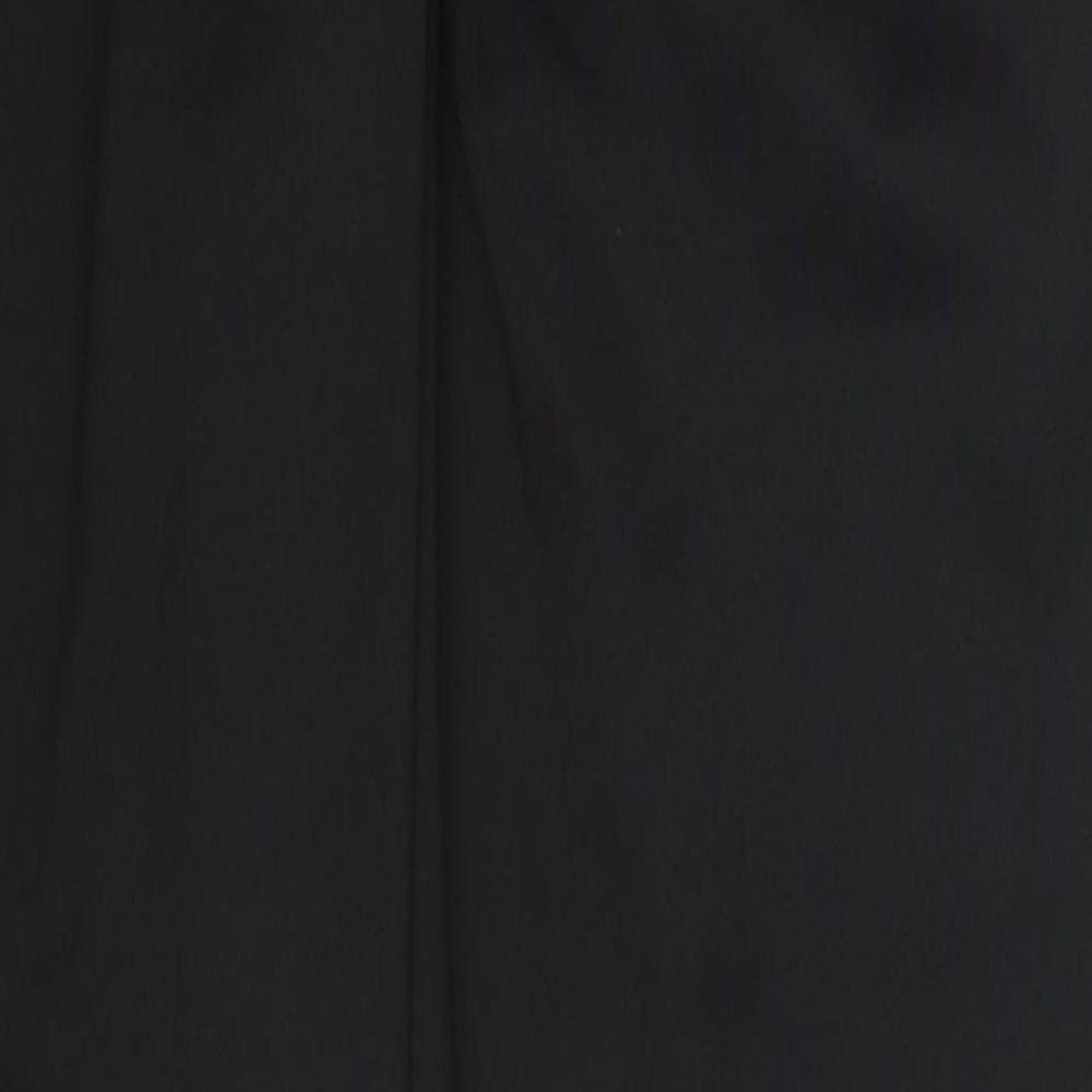 Preworn Womens Black Polyester Carrot Trousers Size M L25 in Regular