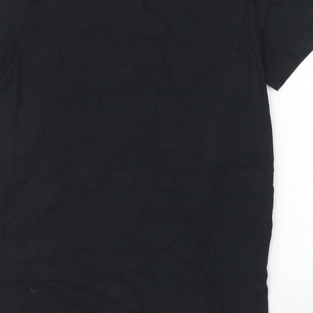Only Womens Black Cotton Basic T-Shirt Size S Crew Neck