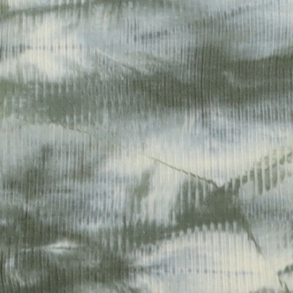 SheIn Womens Green Cotton Cropped T-Shirt Size XS Crew Neck - ombre pattern