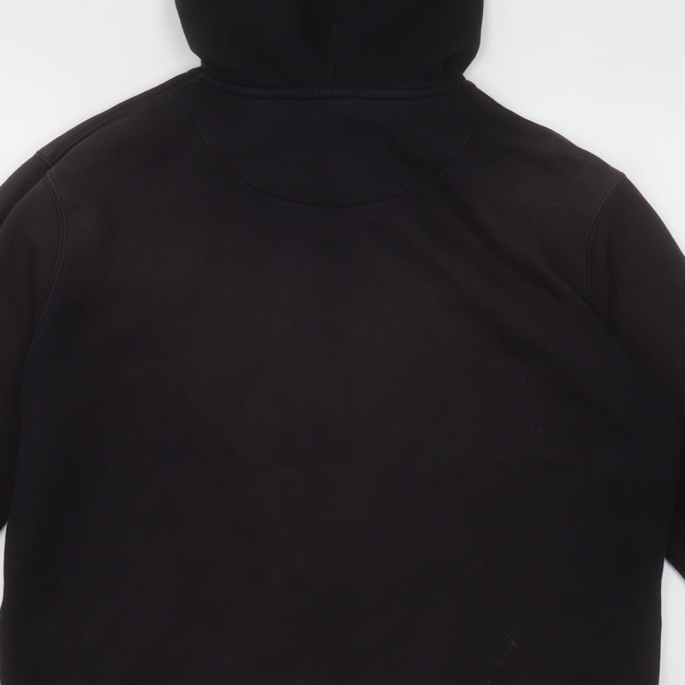 Matalan Mens Black Cotton Full Zip Hoodie Size M
