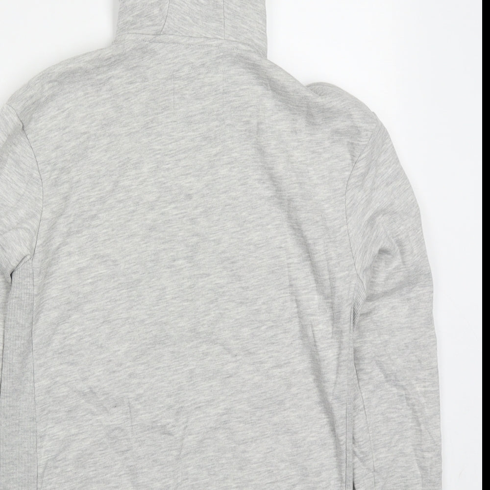 Marks and Spencer Boys Grey Cotton Full Zip Hoodie Size 11-12 Years Zip