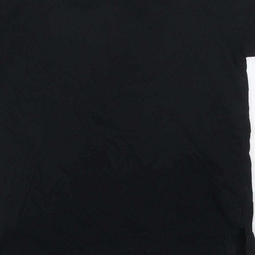 Primark Boys Black Cotton Basic T-Shirt Size 7-8 Years Crew Neck Pullover - Playstation