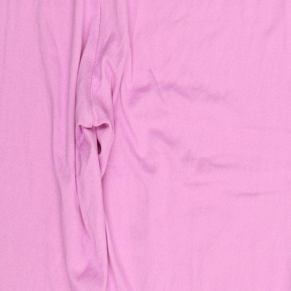 Dunnes Womens Pink Polyester Trousers Size L L31 in Regular - Pyjama Pants
