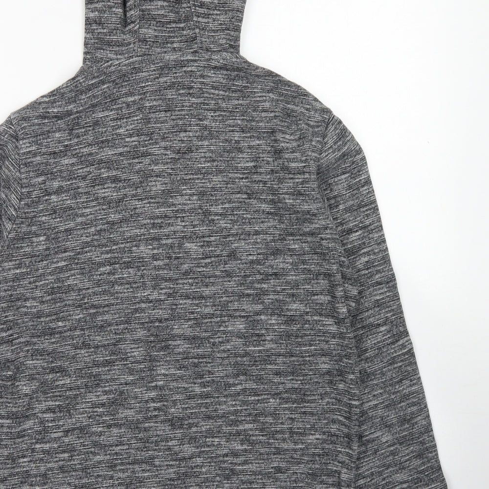 M&S Boys Grey Cotton Pullover Hoodie Size 13-14 Years Snap