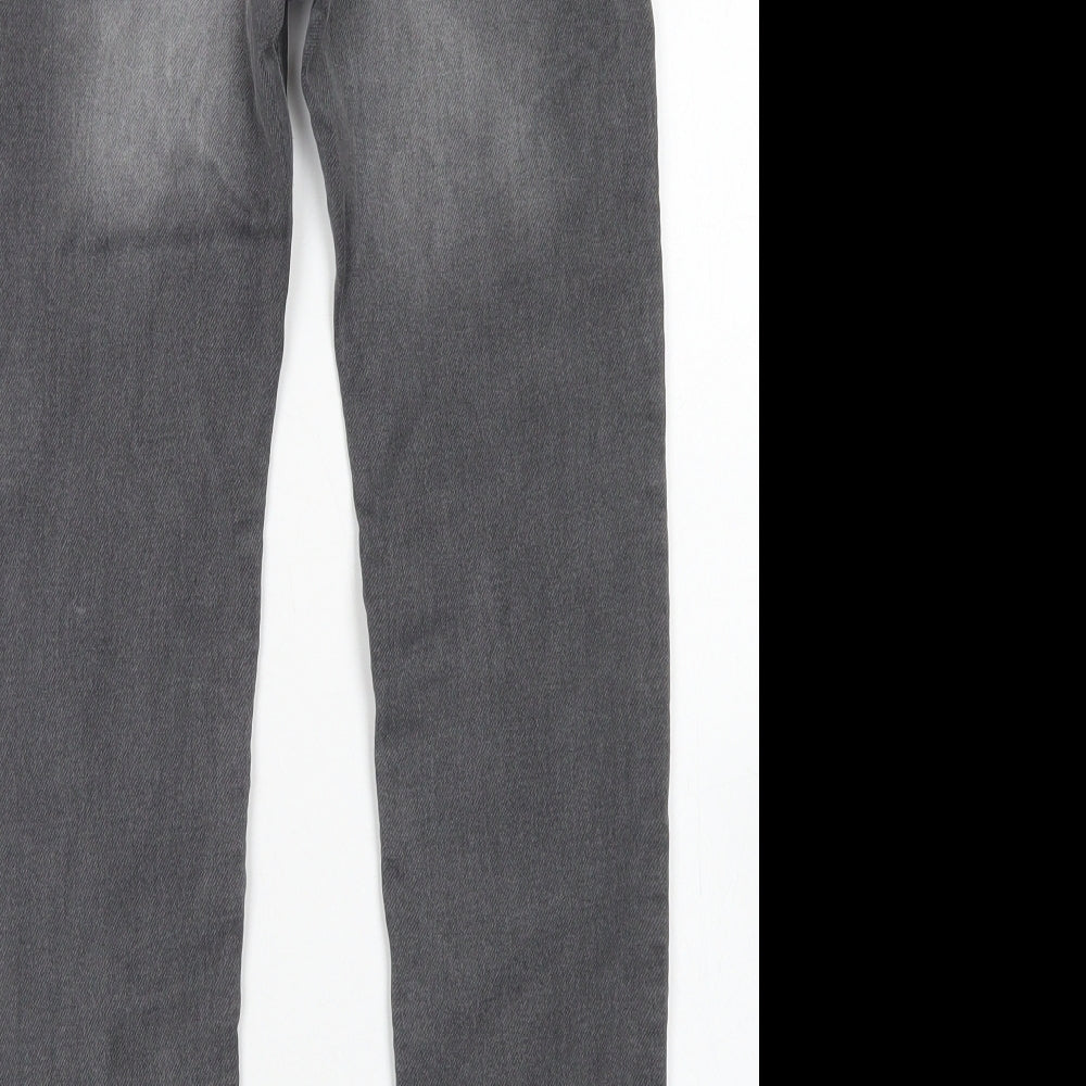 TU Boys Grey Cotton Skinny Jeans Size 9 Months Regular Drawstring