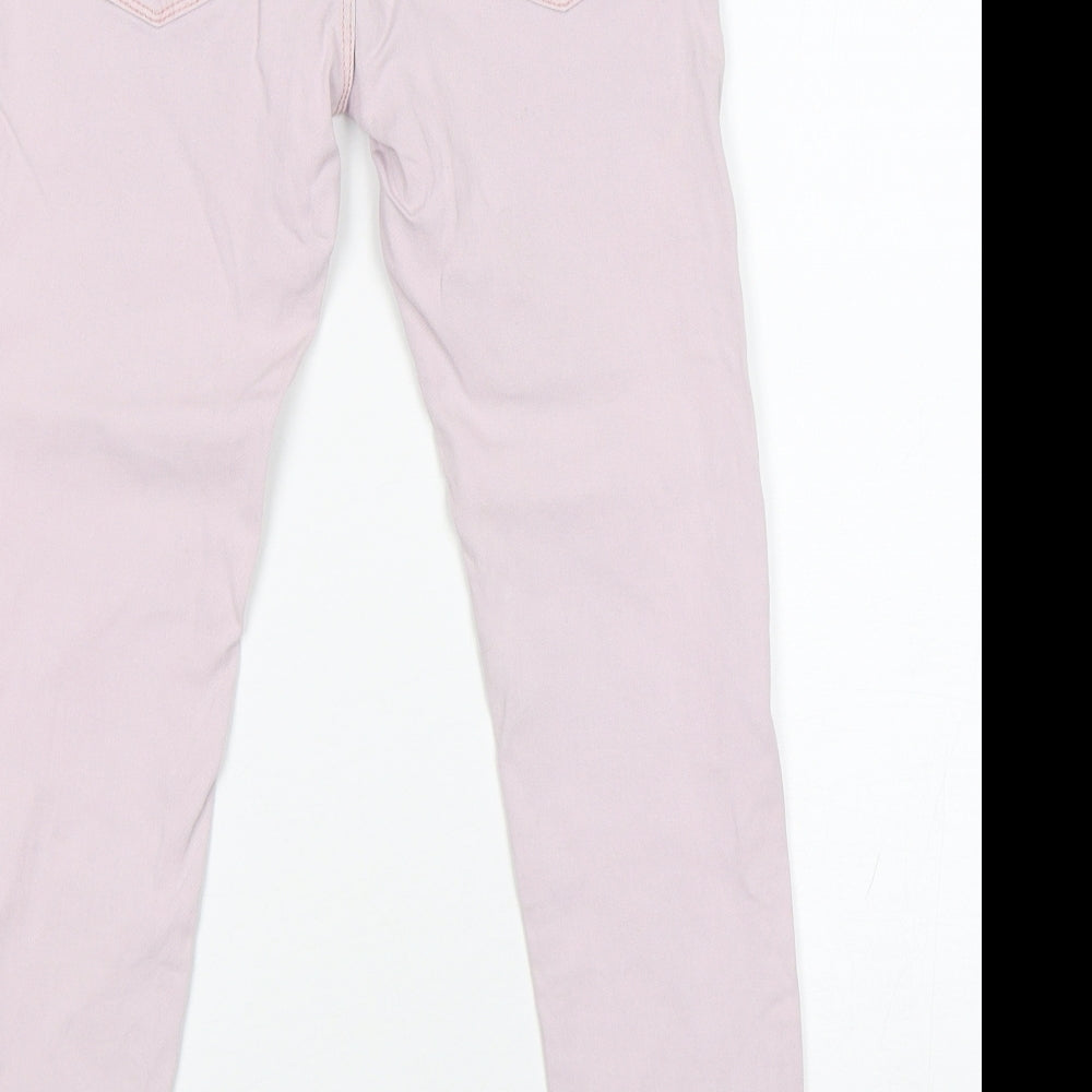 Denim co Girls Pink Cotton Skinny Jeans Size 9 Years Regular