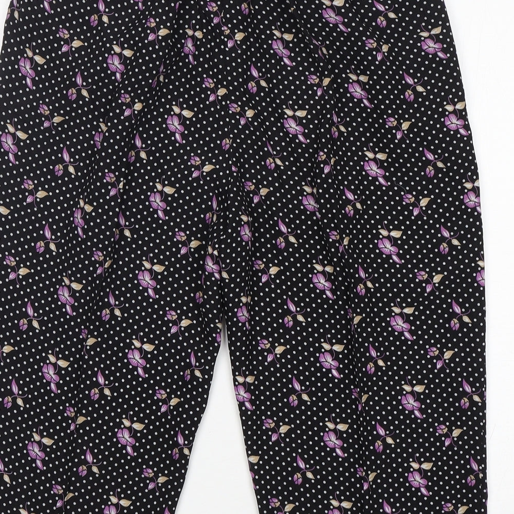 fashion Womens Black Polka Dot Skimmer Shorts Size 2XL L18 in Regular