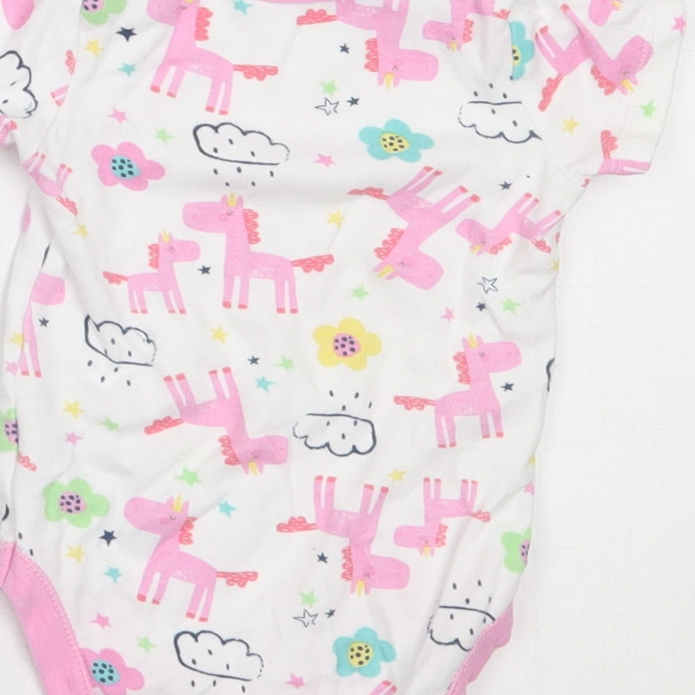 Dunnes Stores Girls White Cotton Babygrow One-Piece Size 3-6 Months