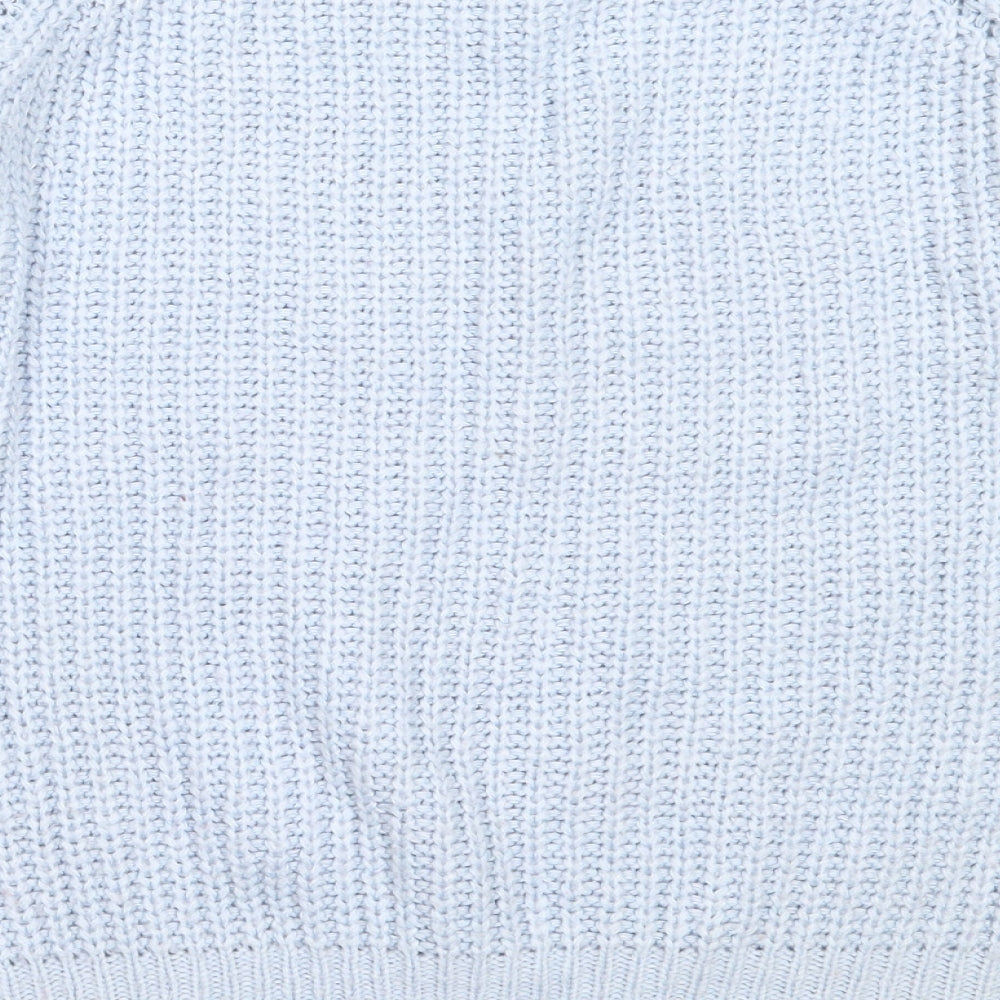 Atmosphere Womens Blue Round Neck Acrylic Pullover Jumper Size 8