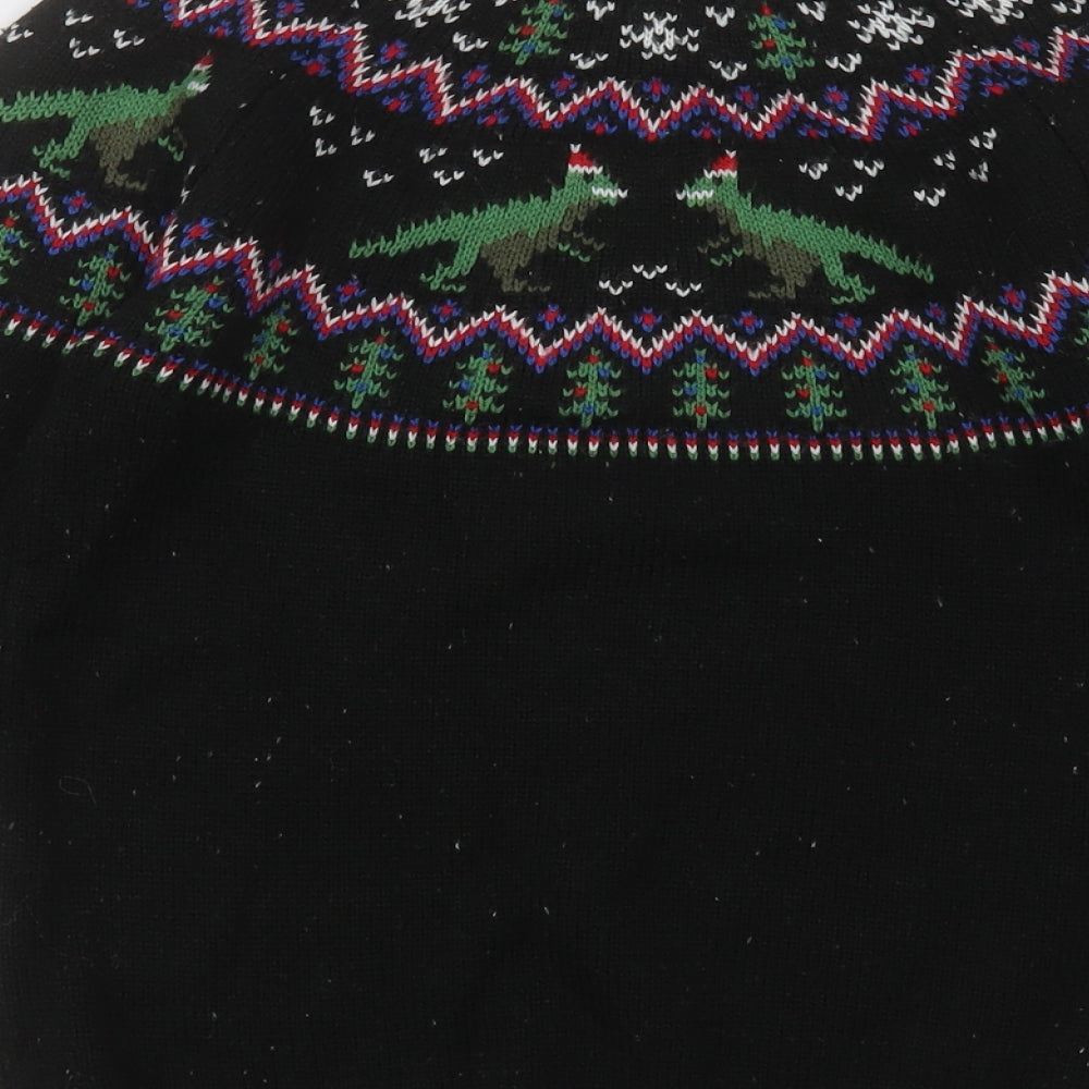 sainsburys Boys Multicoloured Crew Neck Fair Isle Acrylic Pullover Jumper Size 10 Years Pullover - chrstmas jumper