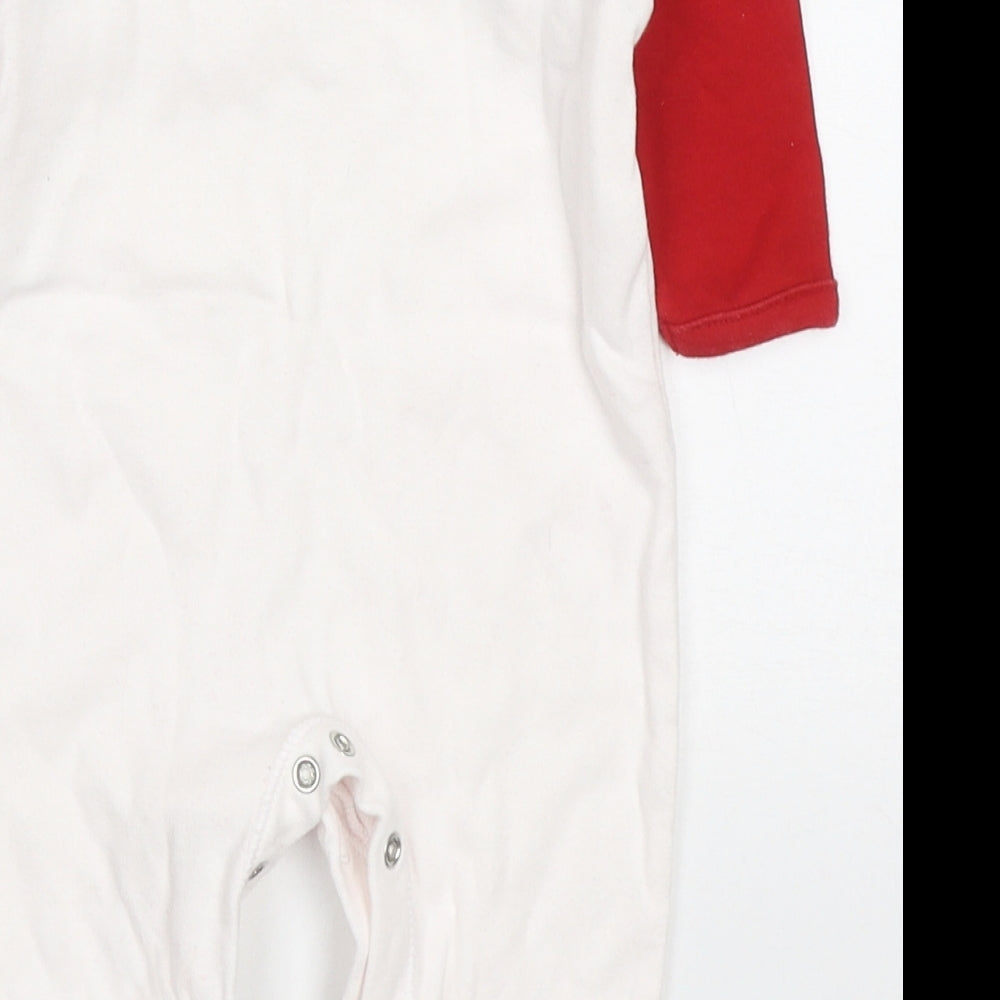 Marks and Spencer Baby Red Colourblock Cotton Cami One Piece Size 9-12 Months Button - Mum's Dreaming of a Quiet Christmas