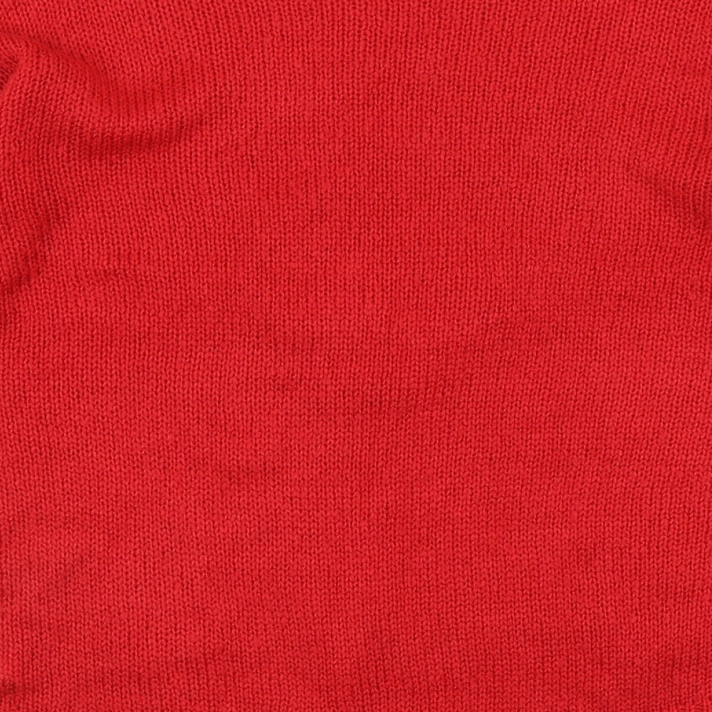 New Look Womens Red Roll Neck Acrylic Pullover Jumper Size S - Elf