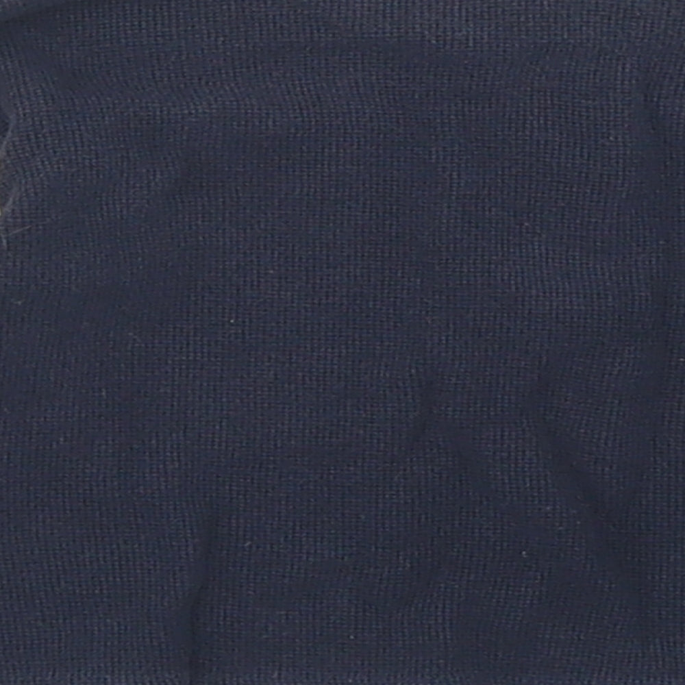 NEXT Boys Blue Cotton Ringer T-Shirt Size 6-9 Months Crew Neck