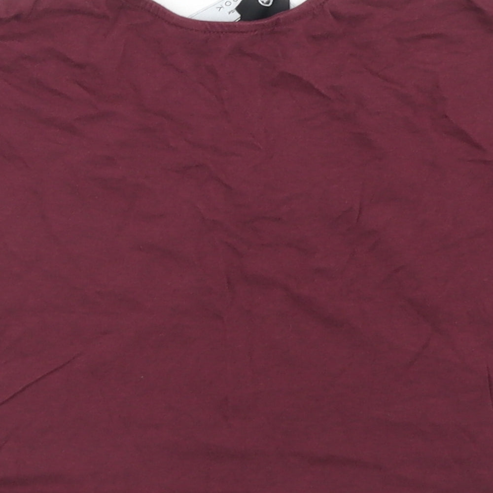 915 Generation Girls Purple Cotton Cropped T-Shirt Size 9 Years Scoop Neck