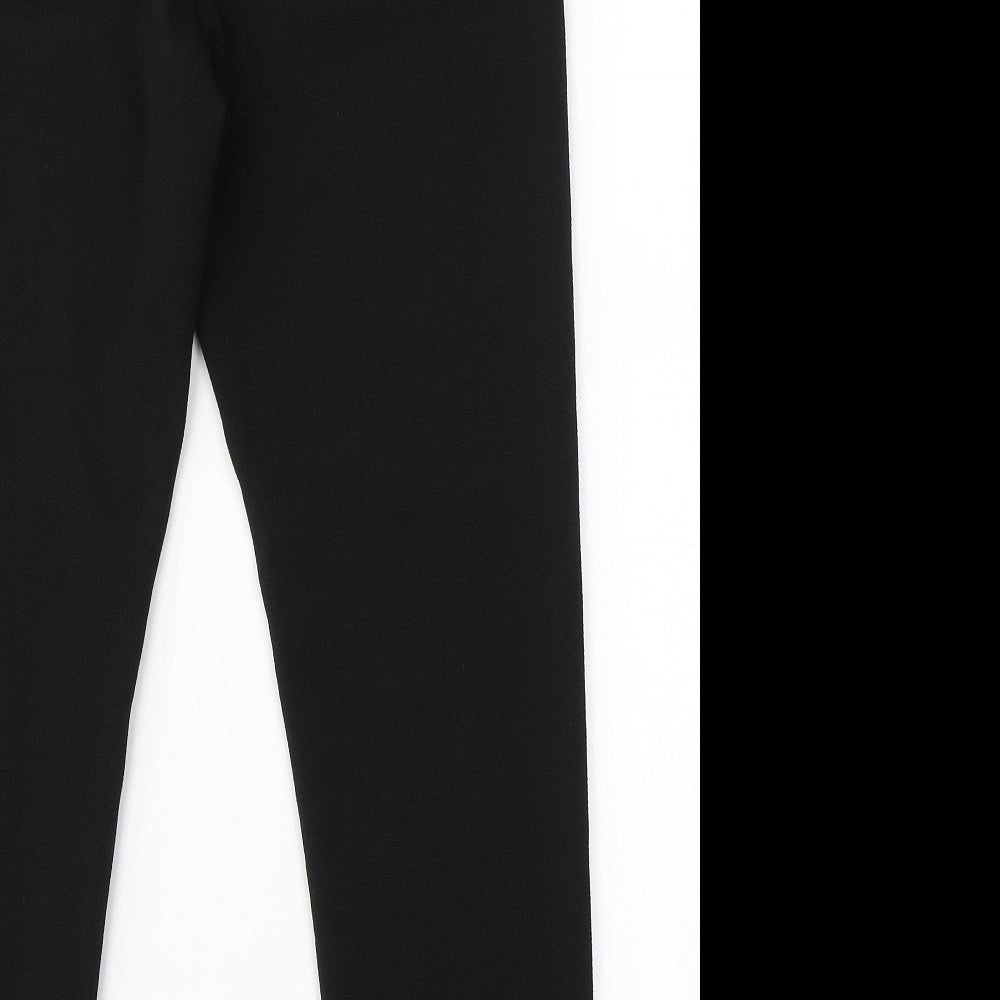 SheIn Womens Black Polyester Carrot Trousers Size S L27.5 in Regular