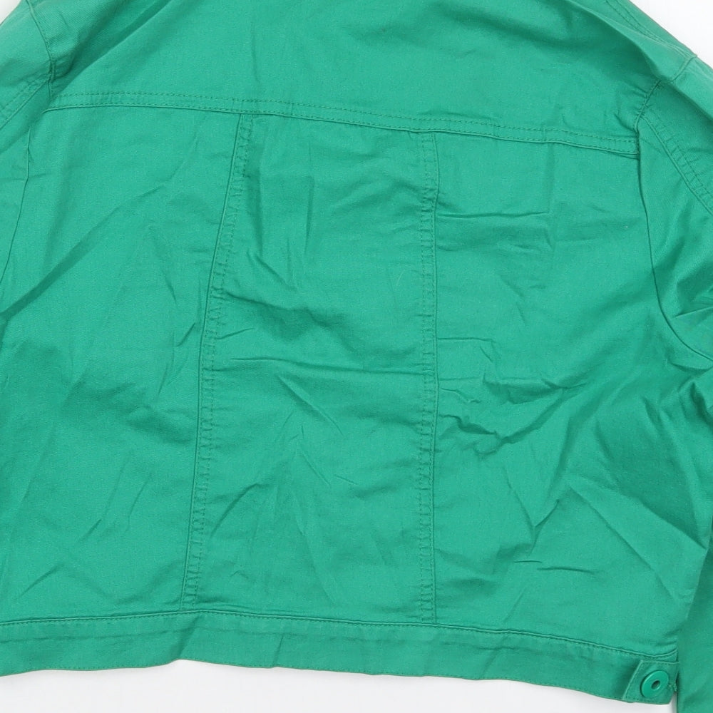 Internacionale Womens Green Jacket Size 16 Button