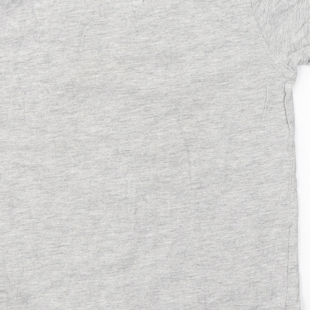 NEXT Boys Grey Cotton Basic T-Shirt Size 2-3 Years Round Neck - Dinosaur Grr