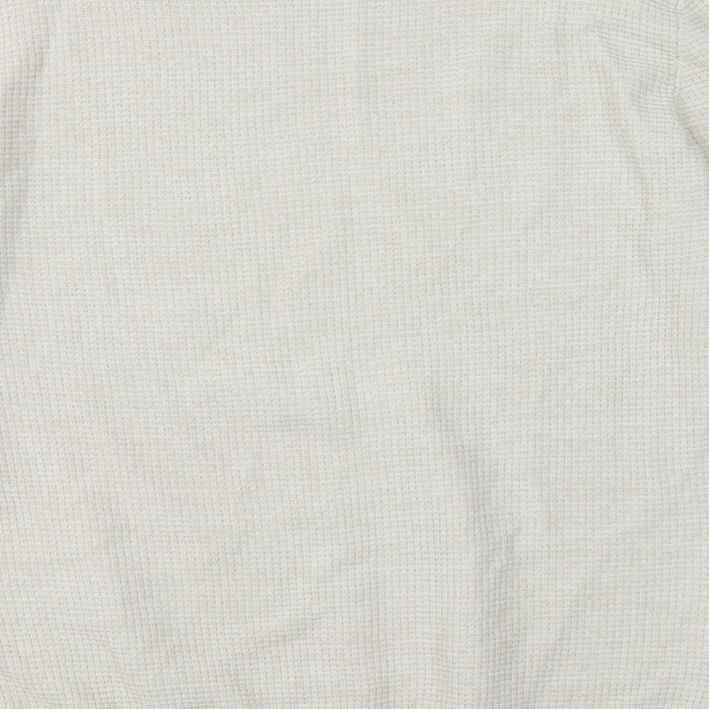 George Mens Beige Roll Neck Cotton Pullover Jumper Size L