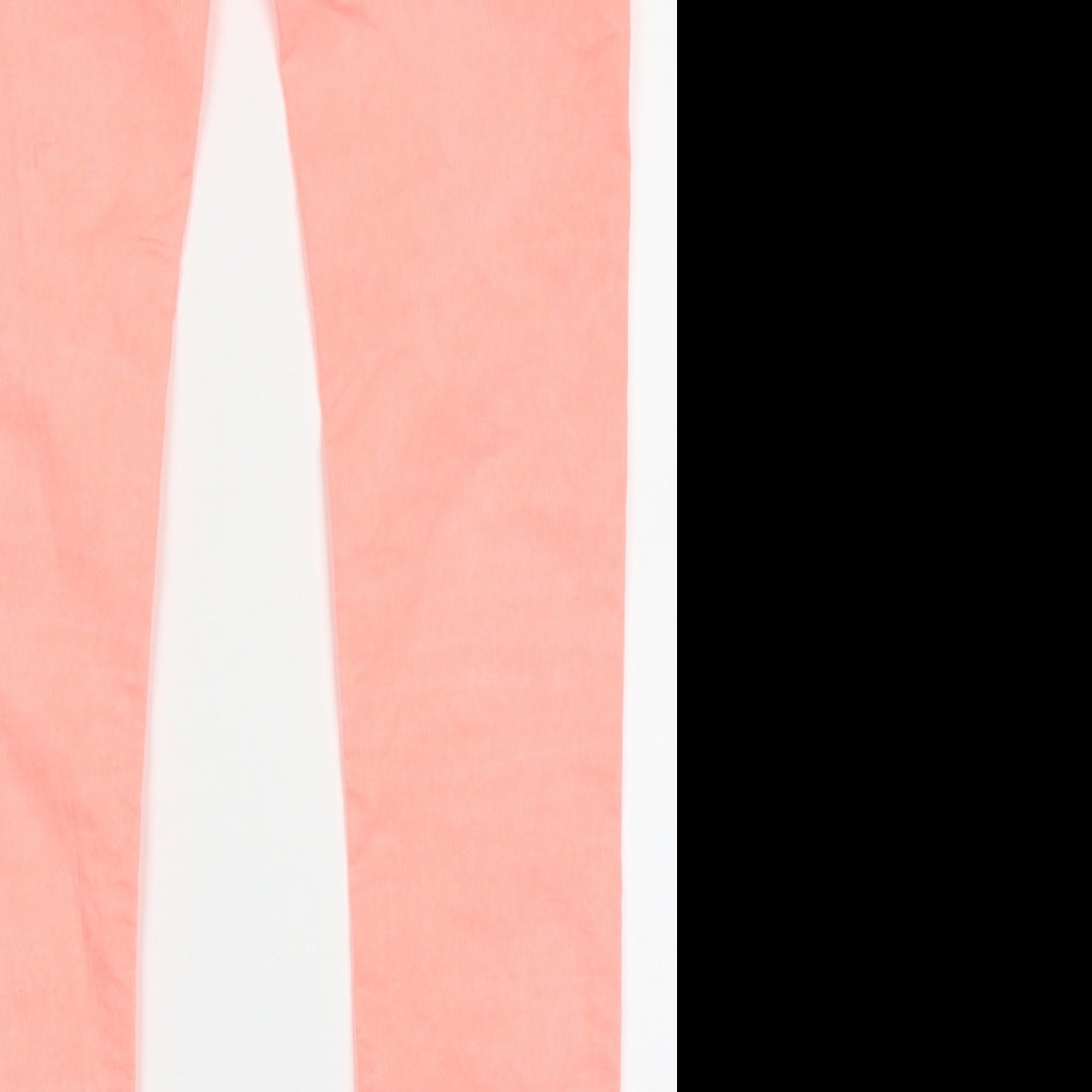 spaccio Womens Pink Cotton Capri Trousers Size S L30 in Regular Button