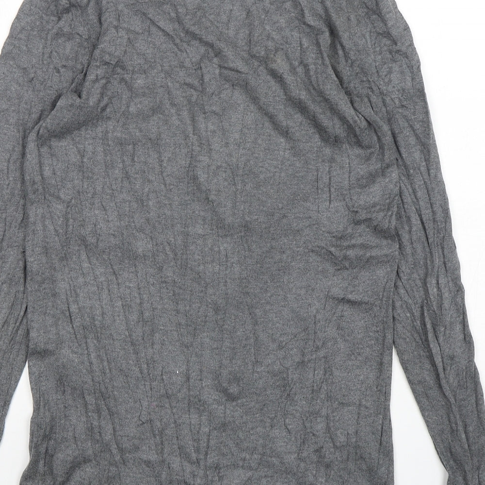 Old Navy Womens Grey V-Neck Cotton Cardigan Jumper Size M