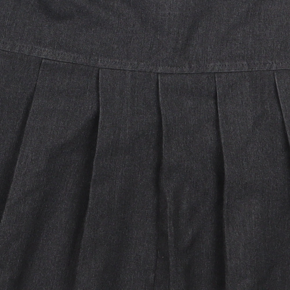 Next School Girls Grey Polyester Pleated Skirt Size 8 Years Regular Zip
