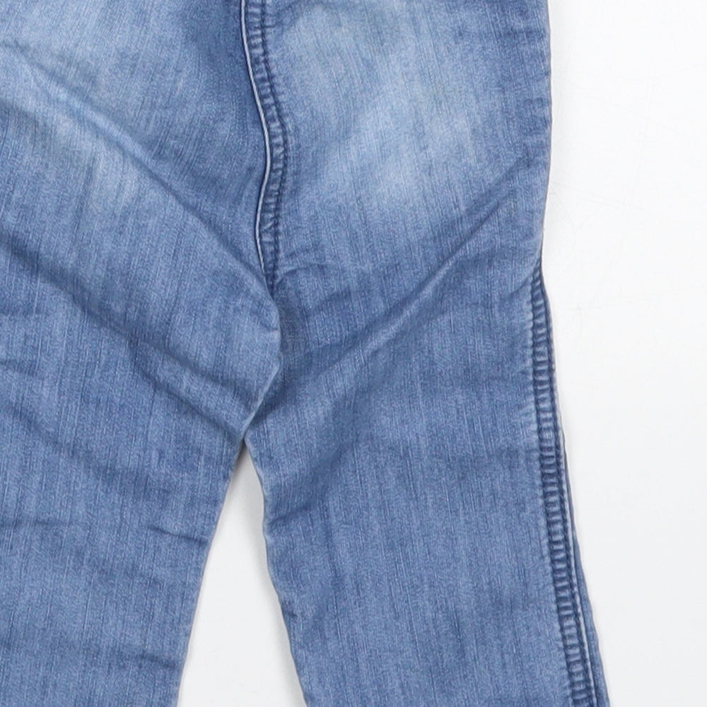 F&F Girls Blue Cotton Capri Jeans Size 9-12 Months