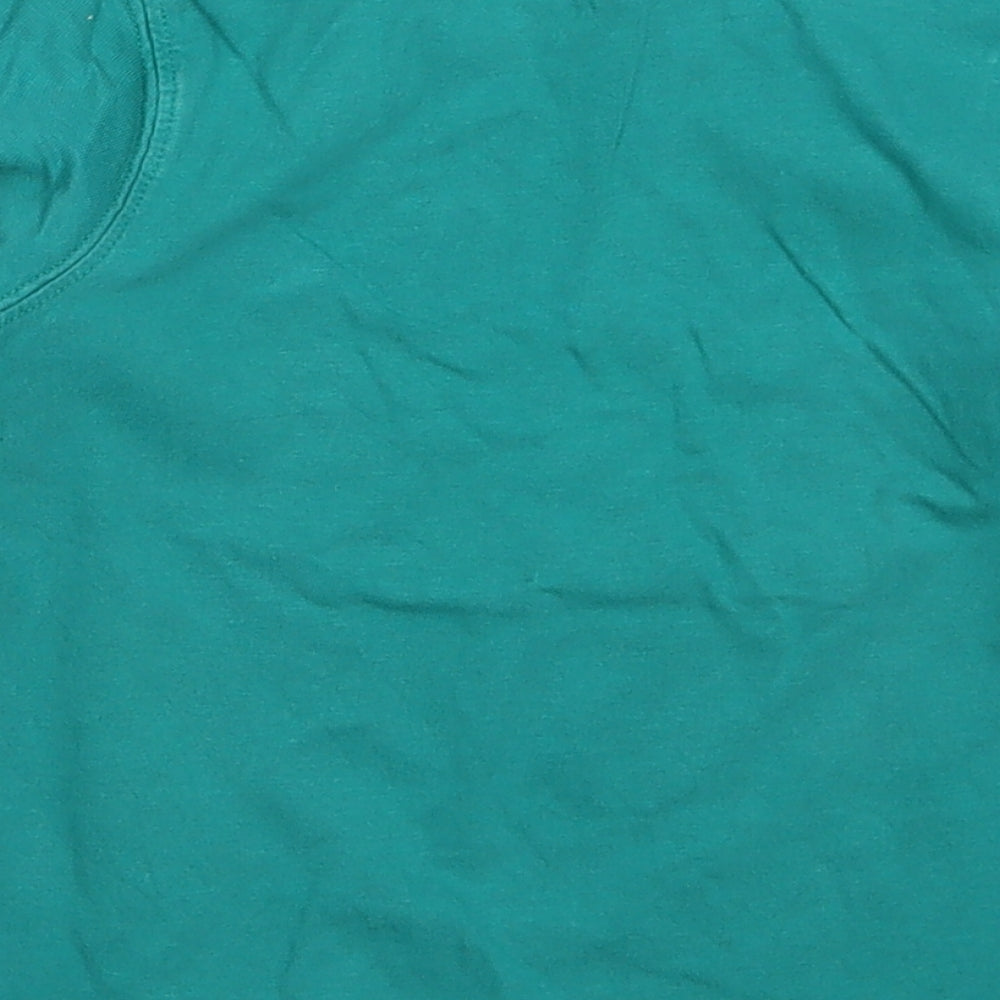 Mini Club Boys Green Cotton Basic T-Shirt Size 2-3 Years Crew Neck Pullover - Rhino