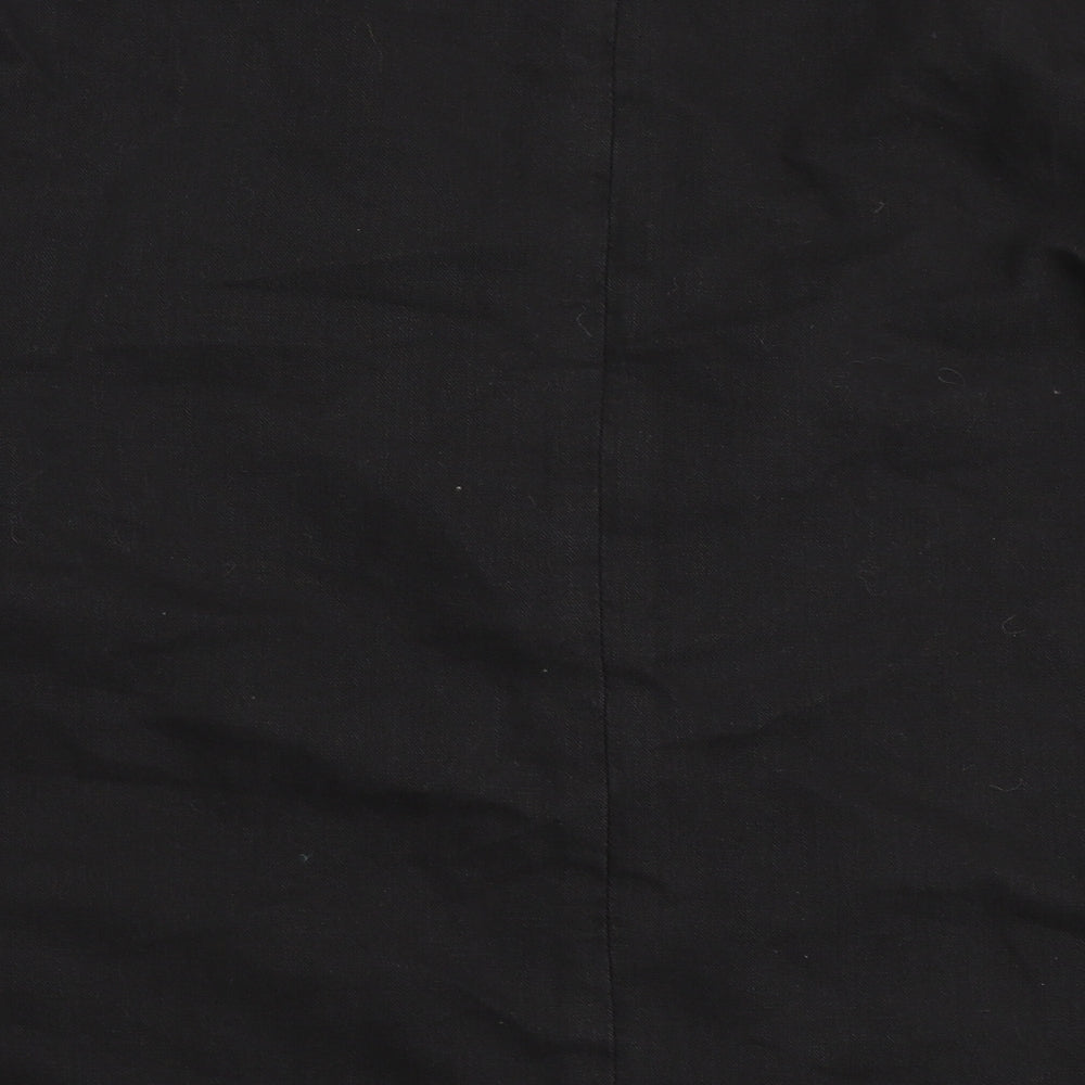 Per Ub=na Womens Black Cotton Jacket Blazer Size 12