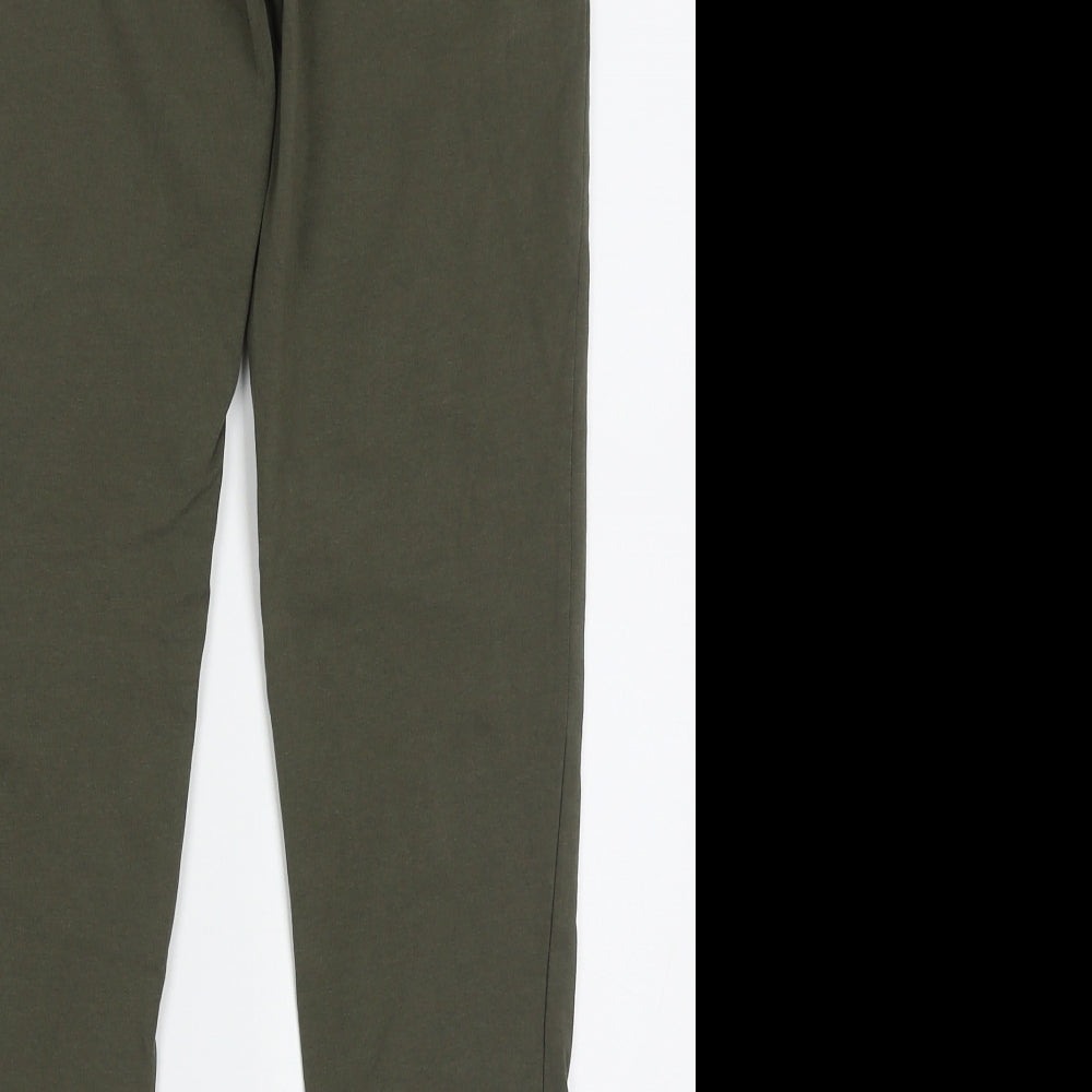 Primark Womens Green Cotton Capri Trousers Size M L27 in Regular