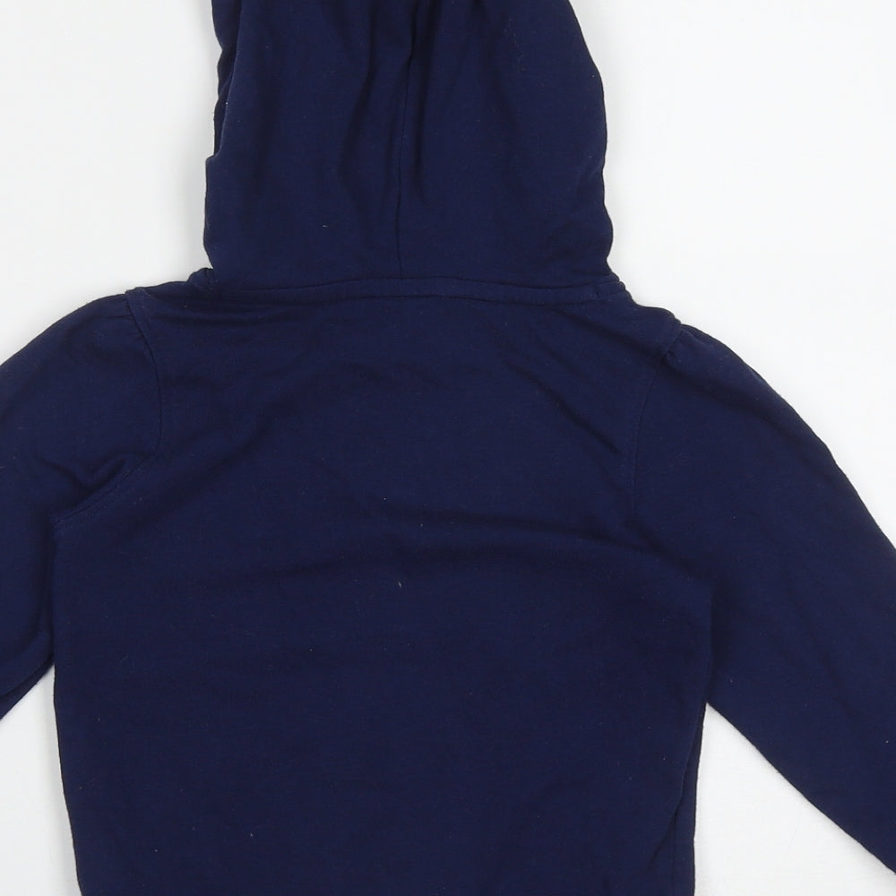 Gap Girls Blue Cotton Pullover Hoodie Size 4 Years Pullover