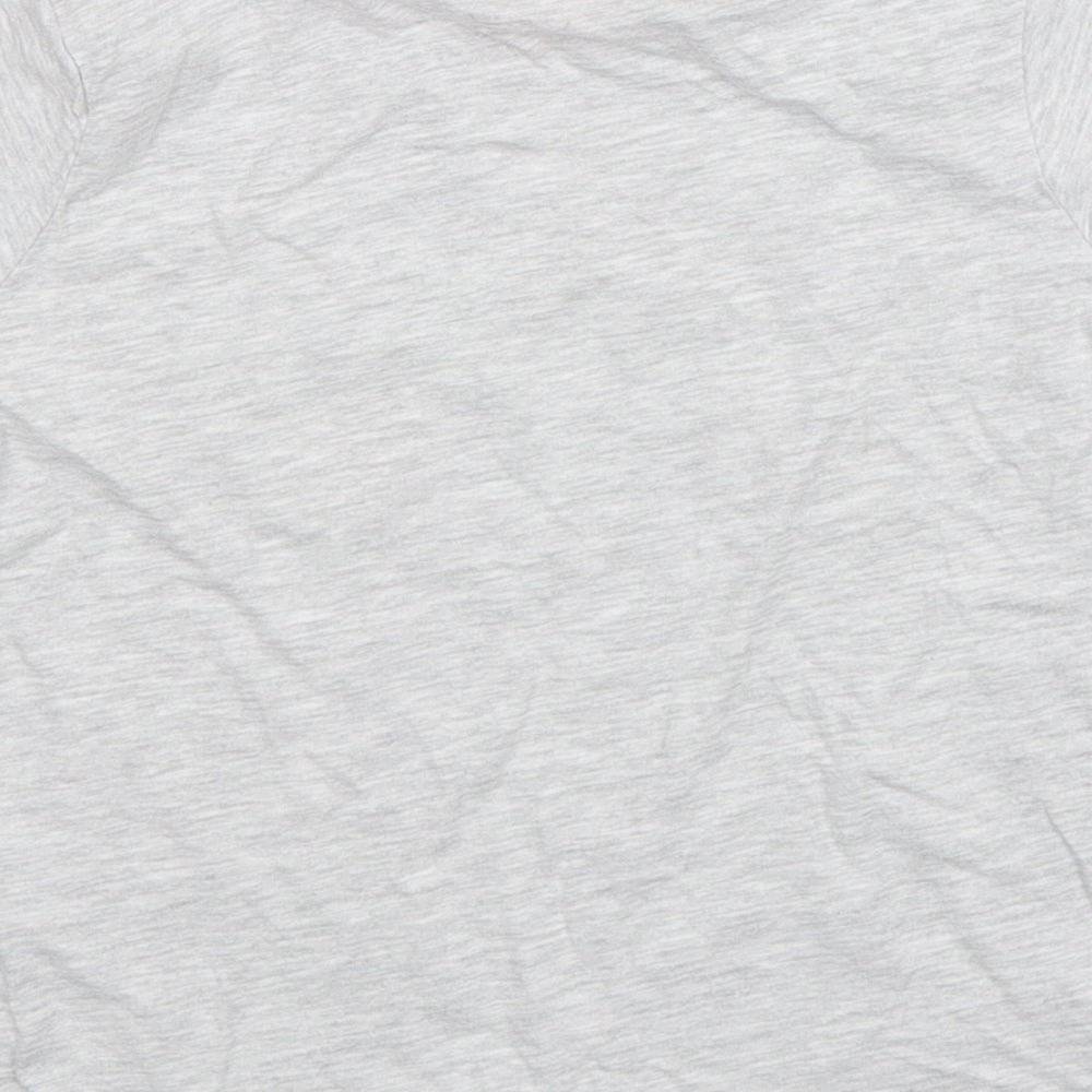 Primark Girls Grey Cotton Basic T-Shirt Size 5-6 Years Round Neck