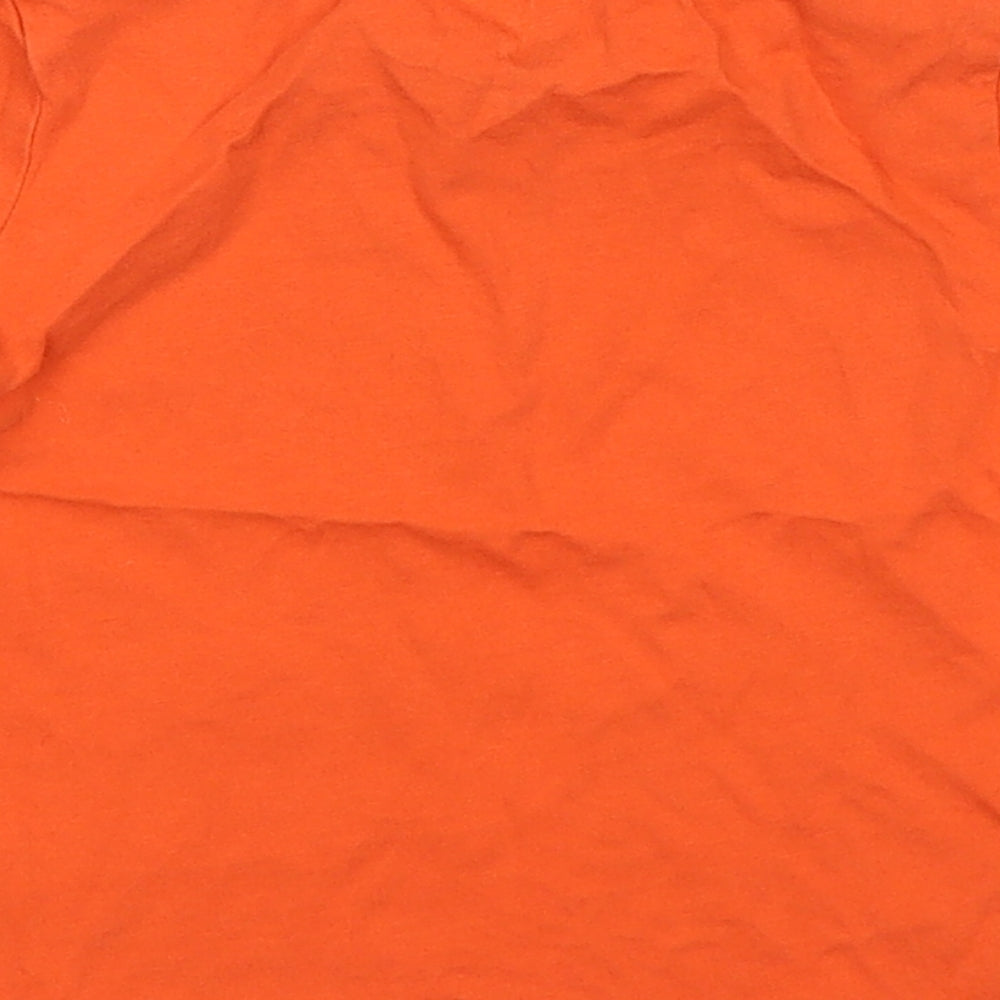 Matalan Boys Orange Cotton Basic T-Shirt Size 12-18 Months Round Neck Pullover