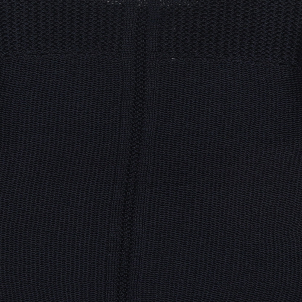 Marks and Spencer Womens Blue Round Neck Polyester Pullover Jumper Size 14