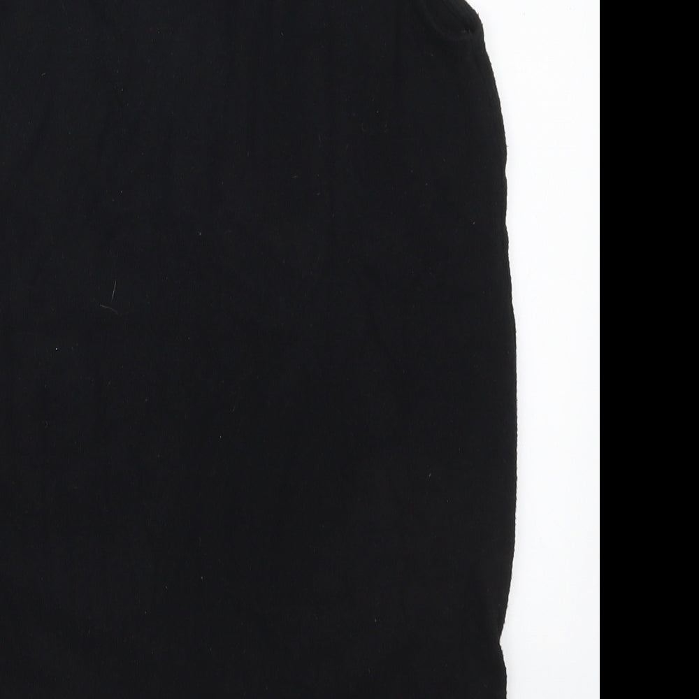 River Island Womens Black Viscose Basic Tank Size 6 Round Neck