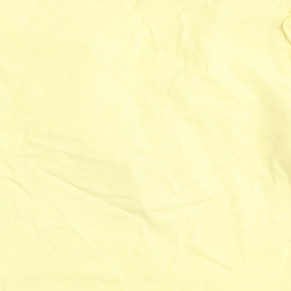 F&F Girls Yellow 100% Cotton Basic T-Shirt Size 4-5 Years Round Neck