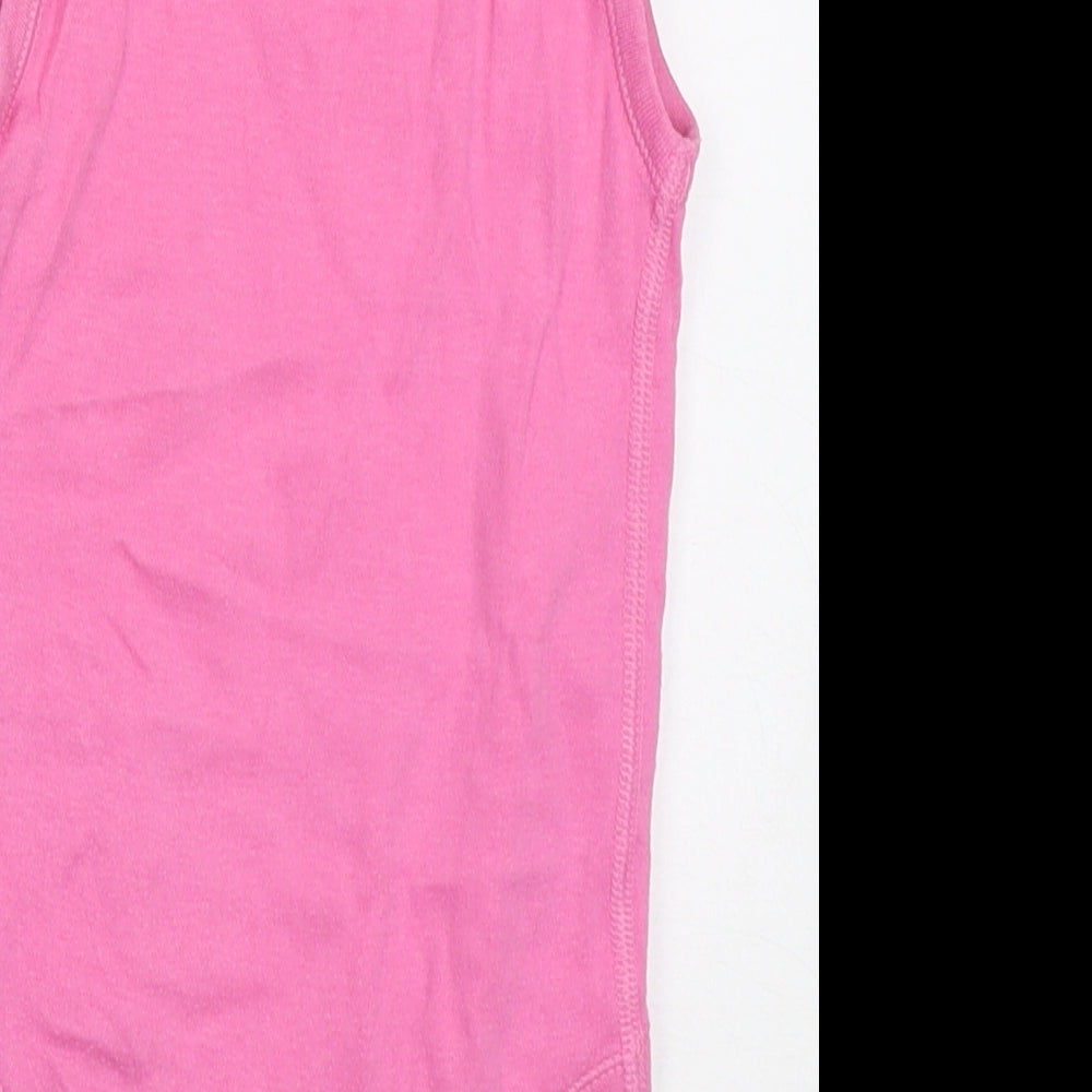 Matalan Girls Pink Cotton Babygrow One-Piece Size 18-24 Months Button