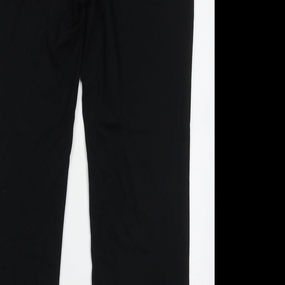 Marks and Spencer Womens Black Polyester Trousers Size 14 L30 in Regular