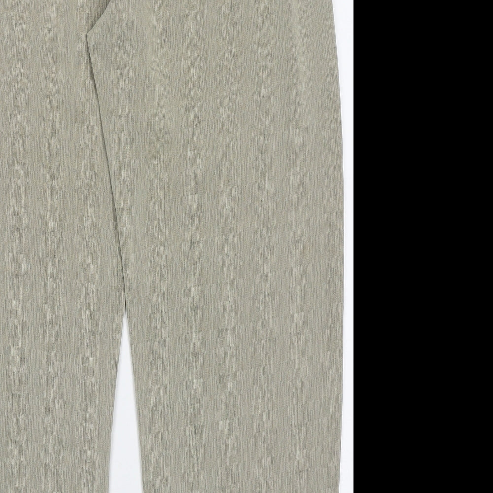 Preworn Womens Green Polyester Trousers Size 16 L29 in Regular