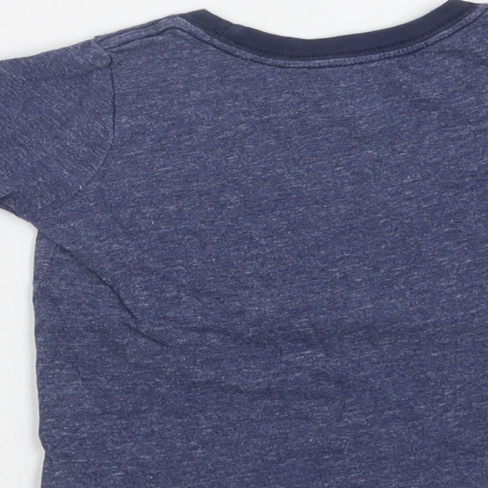 Carter's Baby Blue Cotton Basic Polo Size 12 Months Crew Neck