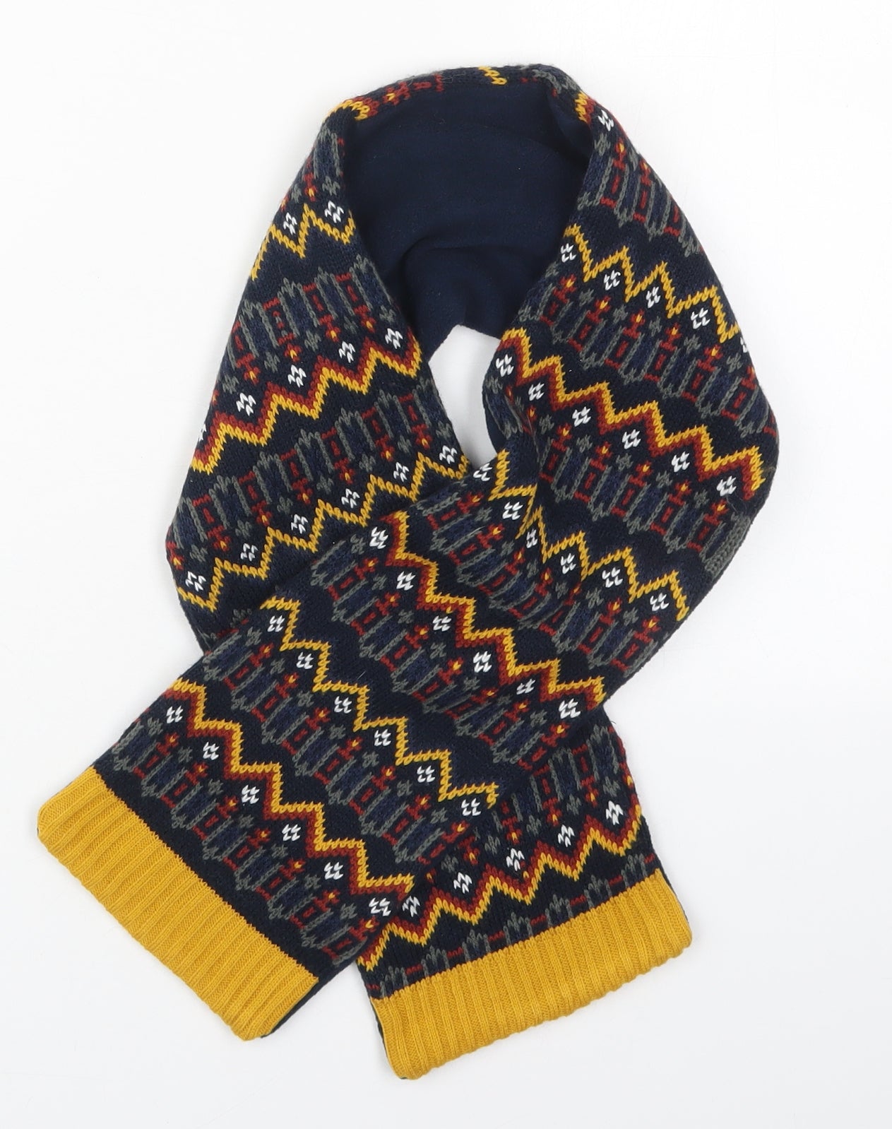 George Boys Blue Geometric Acrylic Rectangle Scarf Scarf One Size