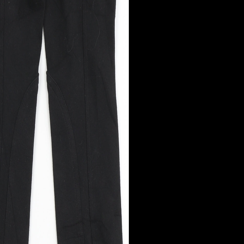 FOUGANZA Girls Black Cotton Jogger Trousers Size 10 Years Regular Button - Jodhpurs