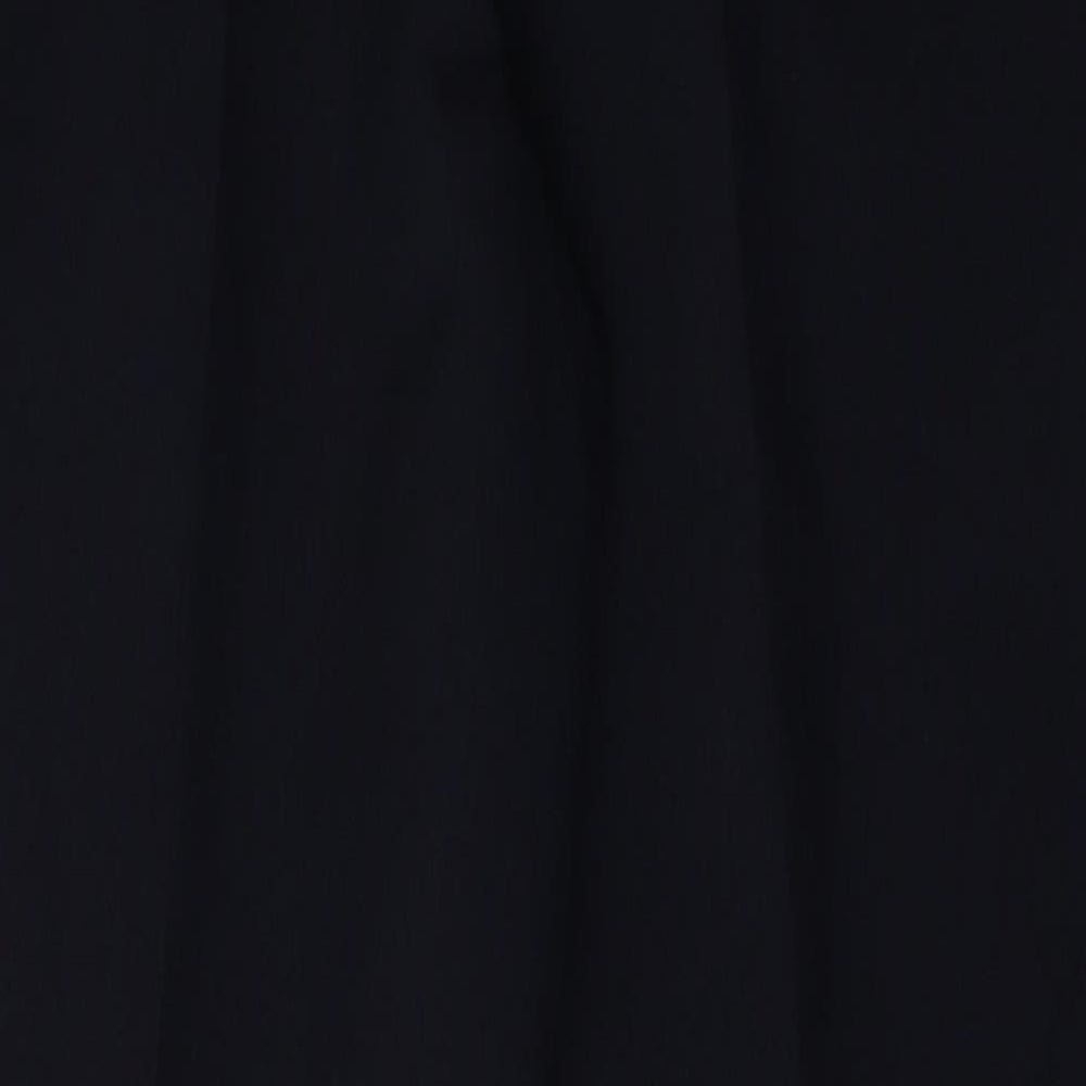 Preworn Womens Black Polyester Trousers Size 10 L27 in Regular